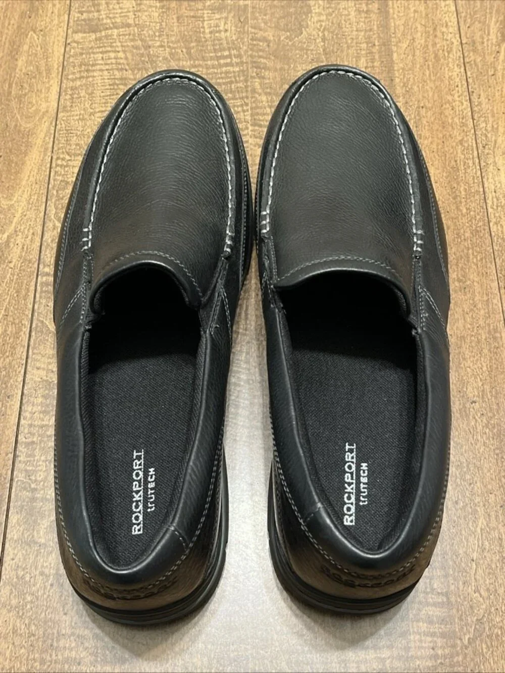 Rockport Eberdon Men's 14 Black Slip-on Loafers K71228 Leather Trutech